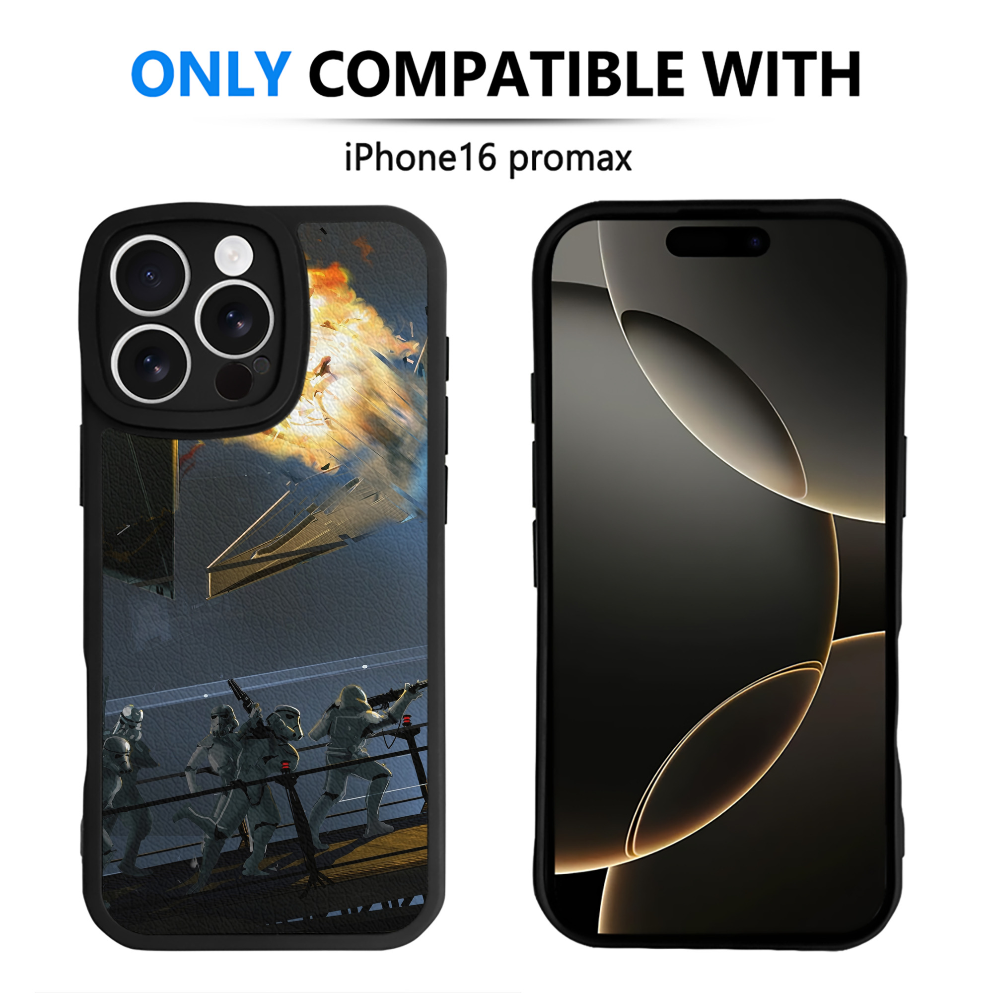（画像用） スター・ウォーズ Star Wars 【iPhone 16シリーズ対応】シリコンスマホケース（レザー調） 材質：シリコン
